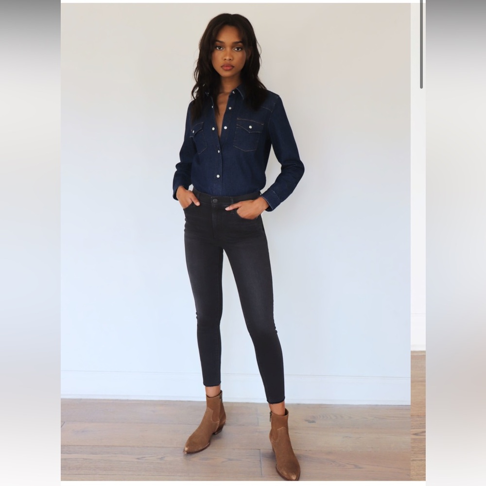 Denim Forum Nico Mid Rise Crop